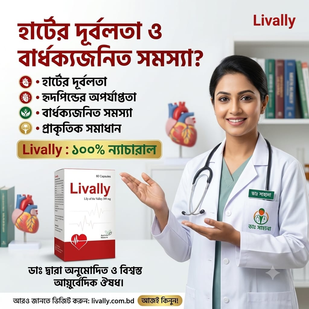 Livally — হার্টের সুরক্ষায় ১০০% প্রাকৃতিক সমাধান