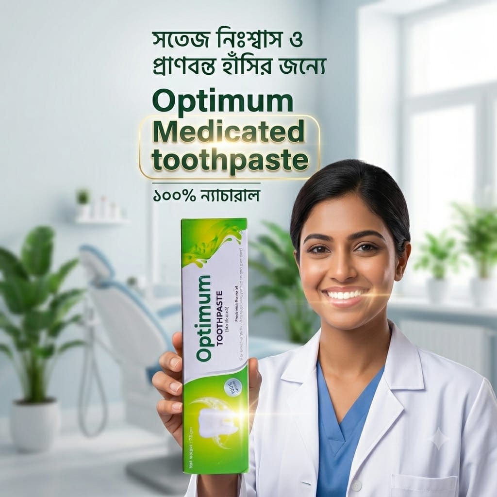 đώ Optimum Medicated Toothpaste-â
āϏāϤā§āĻ āύāĻŋāĻāĻļā§āĻŦāĻžāϏ āĻĒā§āϰāĻĻāĻžāύ āĻāϰ⧠â
āĻā§āώāϤāĻŋāĻāĻžāϰāĻ āĻā§āĻŦāĻžāĻŖā§ āĻĒā§āϰāϤāĻŋāϰā§āϧ⧠āϏāĻšāĻžāϝāĻŧāĻ